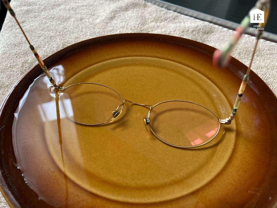 Removing an anti-reflective coating from glass lenses - STEP 3