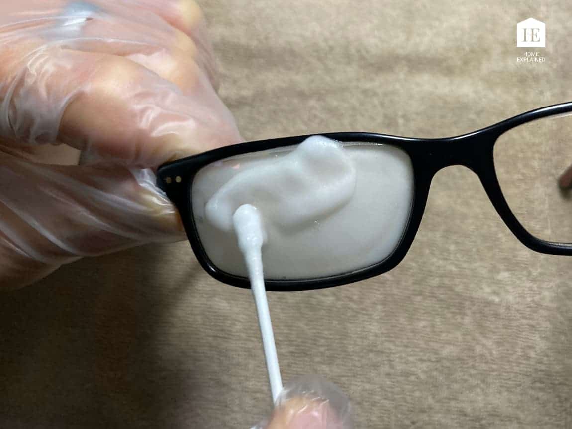 Removing an anti-reflective coating from plastic lenses - STEP 2.2