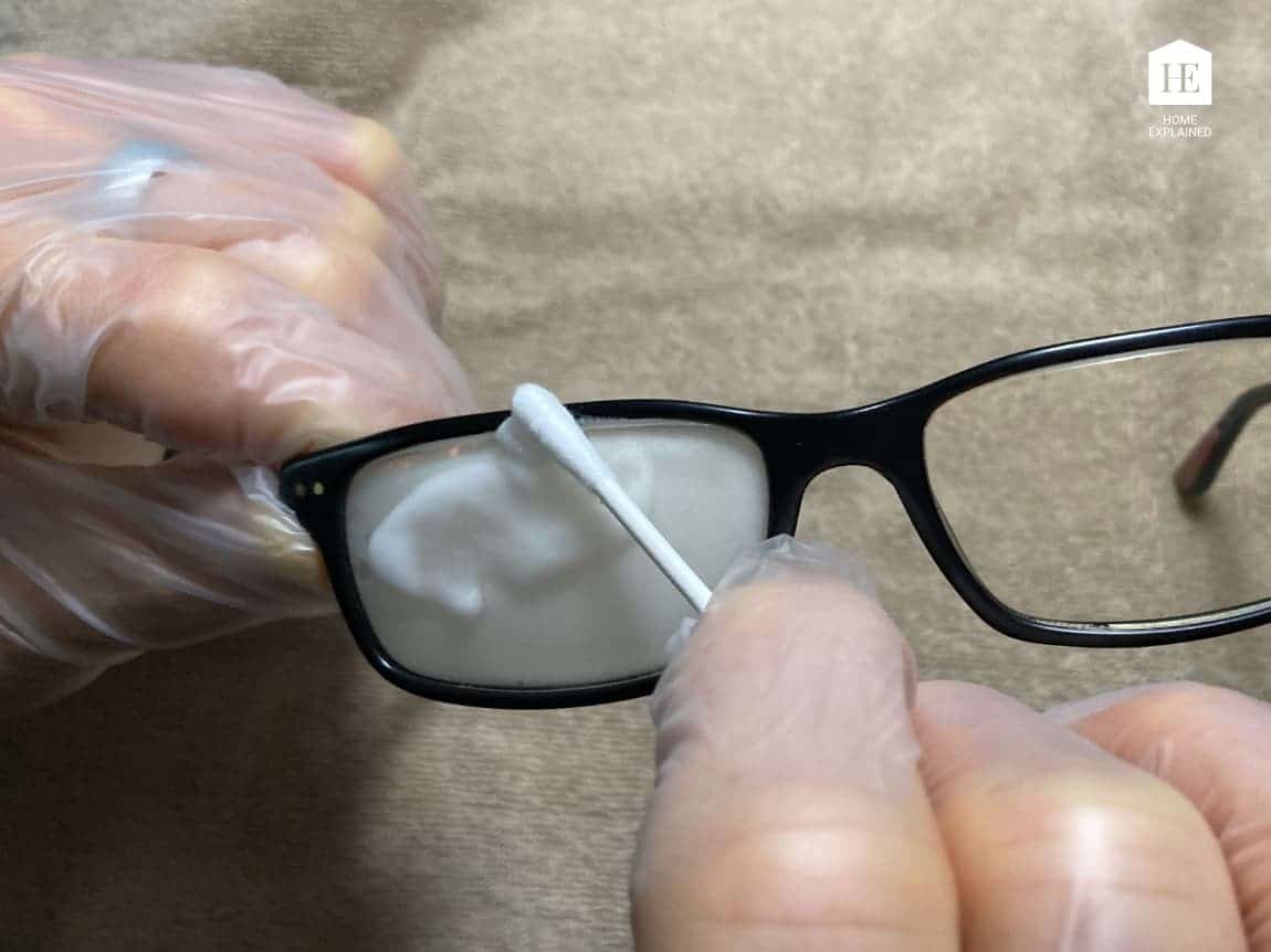 Removing an anti-reflective coating from plastic lenses - STEP 3