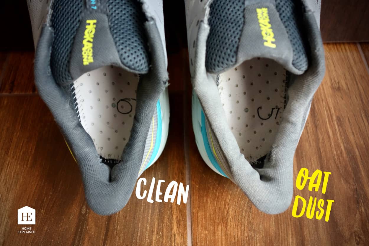Drying Shoes With Oat Flakes