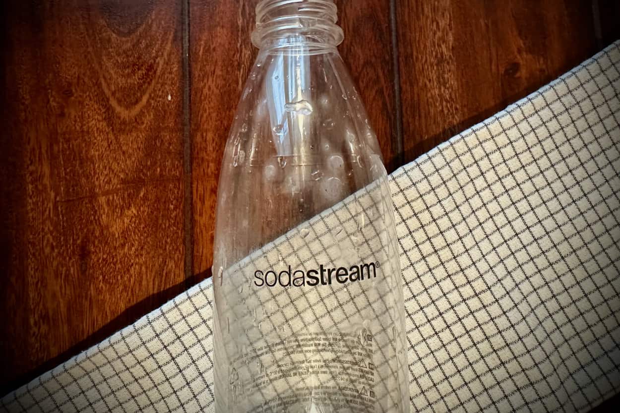 Wet SodaStream Bottle